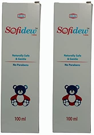KLM Sofidew Lotion | Parabens Free Baby Lotion | Baby Lotion | 100 Ml (Pack of 2)