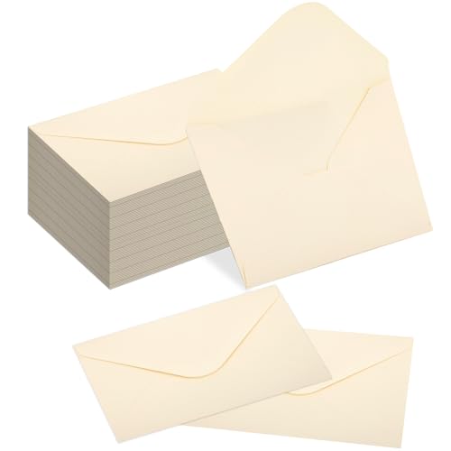 Sobres para tarjetas de visita y notas en bodas mini bolsillos color crema pack de 180 unidades