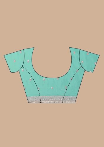 Image of Women's Designer Bollywood Soft Georgette Heavy Embroidery Sequins Work Sarees For Wedding With Blouse Piece