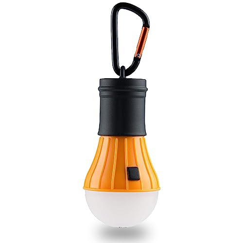 munkees® Led Campinglampe Batteriebetrieben [Orange 3AAA Batterien inkl.] - Hängelampe Camping Outdoor Gadget - Licht für Zelt - Campingleuchte mit...