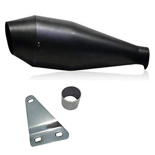 Image of GAGAN Dolphin Exhaust for Royal Enfield Classic 350 /500 Bs3 /Bs4 Black