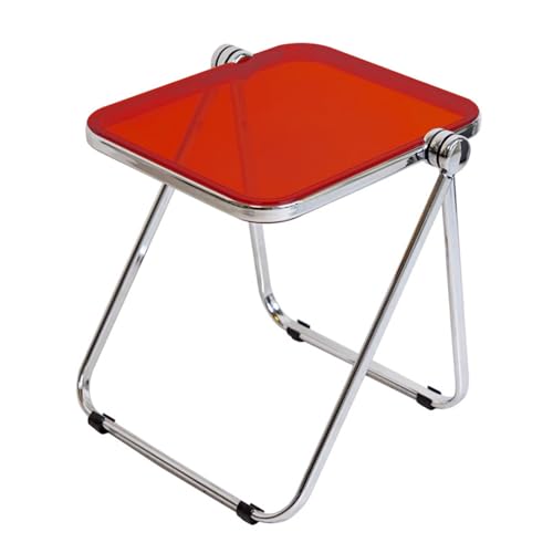 Mesa auxiliar plegable – Mueble acrílico versátil para sala de estar, dormitorio, cocina – Diseño compacto y elegante para servir y uso en el escritorio