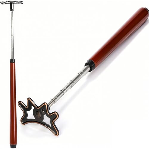Covzoe Retractable Pool Bridge Stick, Billiard Bridge Stick with Removable Bridge Head and Wood