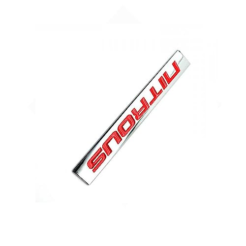 Image of Car Bike 3D Logo Aluminium Alloy Metal /Superior Plastic Emblem Badge Sticker Decal New (Chrome Red Nitrous)