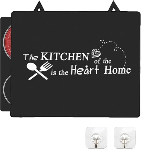 Alfombrilla Protectora para Cocina de Inducción 62x53cm, Placa de Cubierta de Cocina,Tapete de Inducción Silicona, Anti-Rasguños Antideslizantes Resistente al Calor para Placa de Inducción (Knife)