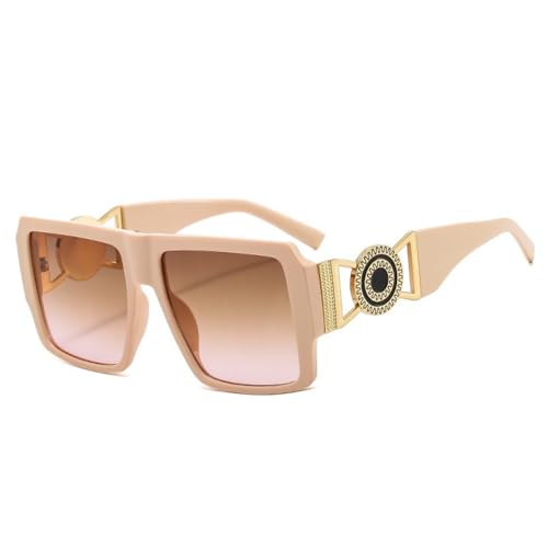 Lunettes de soleil surdimensionnées vintage UV400 pour femme et homme style luxe