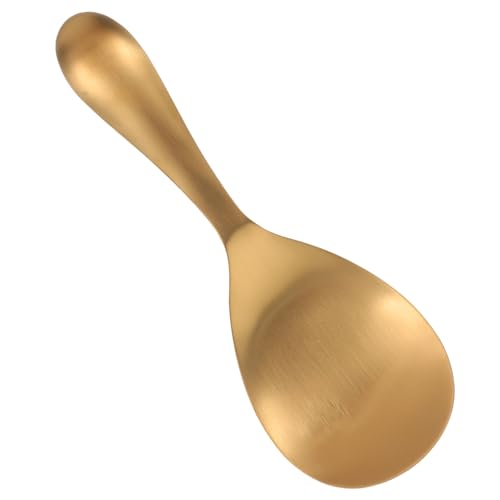 COLLBATH Stainless Steel Rice Spoon Wear Resistant Rice Spatula Ergonomic Kitchen Accessory for Home Hotel Restaurant Use Convenient and Safe