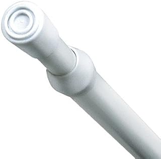 Maple Textiles White Expanding Twist Spring Loaded Tension Net Curtain Rod 16" x 24" (40-60cm)