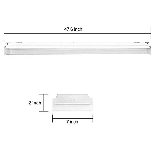 AntLux 4ft LED Garage Shop Lights, LED Wraparound Light Fixture 50W, 5500 Lumens, 4000K Neutral White, 4 Foot Integrated Low Profile Linear Flushmount Ceiling Lighting, 128W Fluorescent Replacement - Thumbnail 4