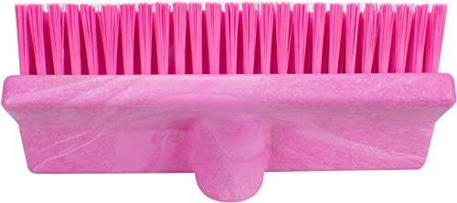 Image of SPARTA 40423EC26 Plastic Floor Scrub Brush, Wall Brush, Equipment Brush With Nonabsorbent Bristles For Industrial Kitchens, Hospitals, Commercial Cleaning, 10 Inches, Pink