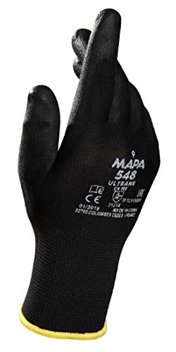 MAPAÑO® Profesional Ultrane 40510-548-0 Talla 11 Guantes - Negro (Paquete de 2)