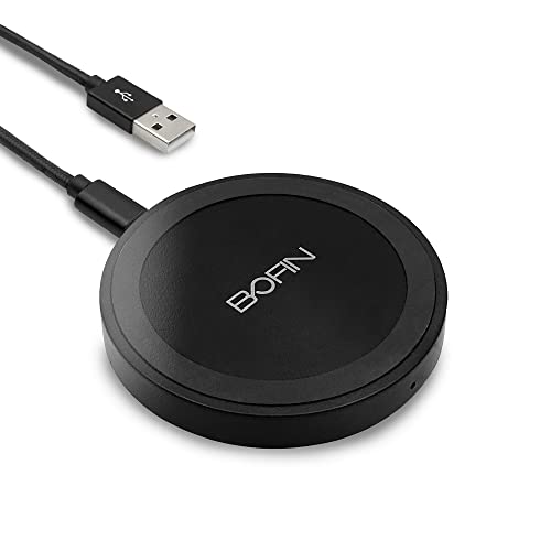 BOFIN, Wireless Charger, 10W Max Fast Wireless Charging Pad, Wirelessly Charges Qi-compatible device, for iPhone 13, 13 Mini, 13 Pro Max 13, 12 Mini, 12 Pro Max, SE 2020,AirPods, Galaxy S20