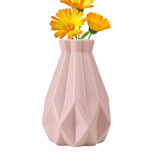 Jarrones de plástico Jarrón de estilo geométrico moderno jarrón de flores decorativo duradero para sala de estar oficina decoración de boda Joberio