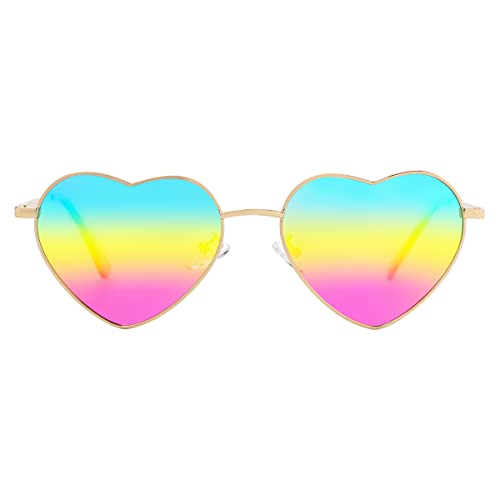 Polarized Heart Shaped Sunglasses for Women Metal Frame Cute Lovely Glasses 100% UV Protection4