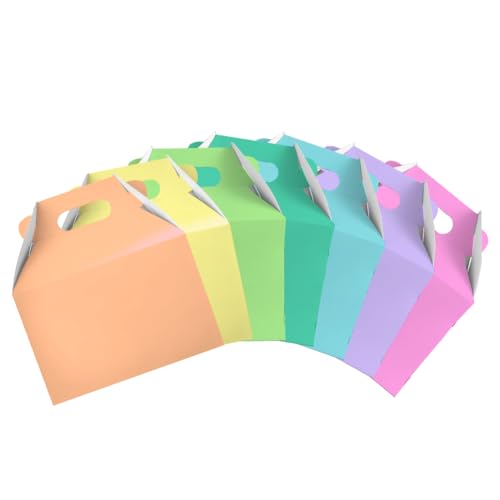 Listado de Pastel de carton del mes. 47 Paquete Colores Pastel Cajas de Cartón Boxlunch 48 Piezas (7 colores diferentes) - Dulcero, recuerdos, fiestas