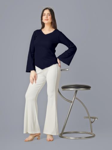 Image of Plus Size Women Top Bell Sleeve | Casual Top for Women Full Sleeve
