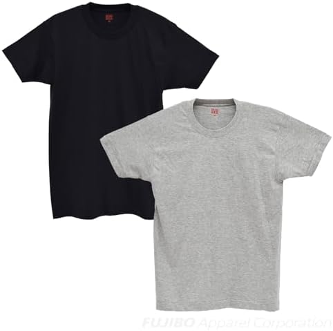 （03:00時点） [ビー・ブイ・ディ] 2枚組 綿100％ 天竺編みクルーネックTシャツ