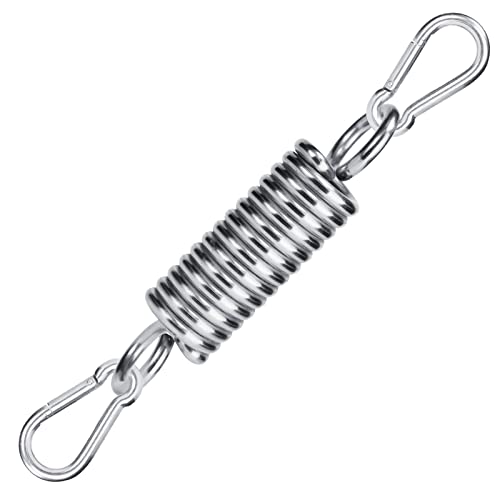 Ressort oscillant pour Fauteuil Suspendu, Suspension en Acier Inoxydable 304, capacité de Charge jusqu'à 400 kg - 2 mousquetons M10 et 1 Ressort de Suspension Cover
