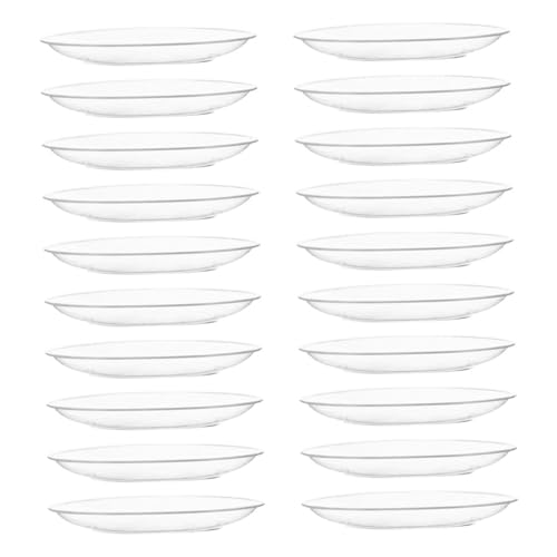 TIDTALEO 20個 使い捨て透明サラダ皿 プラスチック製 フルーツや乾燥果物の盛り付けに パーティー 家用食品サービングトレイ