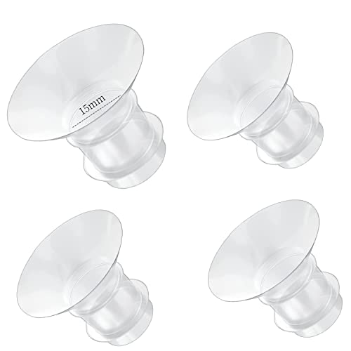 Image of Flange Inserts 15mm for Medela,Spectra 24mm Shields/Flanges,Compatible with Momcozy S12 Pro/S9 Pro/S9/S12 Wearable Breast Pump,Reduce 24mm Nipple Tunnel Down to 15mm,4PCS