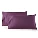 HC Collection 1500 Thread Count Egyptian Quality 2pc Set of Pillow Cases, Silky Soft & Wrinkle Free (ALL COLORS/SIZES)-King Size, Eggplant Purple