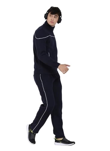 Image of muffy Men's Tracksuit Cotton Blend Regular Fit Zip Closure with 2 Side Zipper Pockets & 1 Back Pocket Perfect for Winter Wear-5001