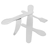 JOINPAYA 5 Stück Kleiner Kosmetikspatel aus Edelstahl Gesichtsspatel für Augencreme Masken Präziser Cremelöffel Tragbar für Hautpflege Make Up