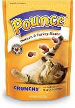 Pounce Cat Treats Chicken and Turkey Flavor, Pack of 5