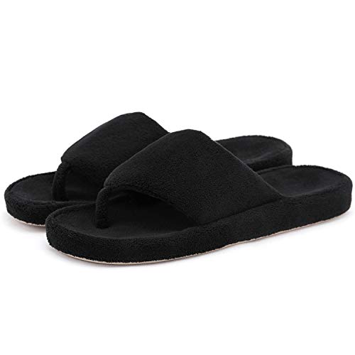 Onmygogo Pantoufles pour Femme avec Support de la voûte Plantaire (37/37.5 EU,Noir) Cover