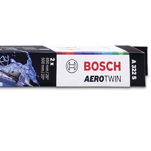 Image of BOSCH 3397014422 AeroTwin Wiper Blade Combo Pack - Set of 2 (26 inch & 20 inch) | Driver and Passenger Side Original Equipment Replacement Blades
