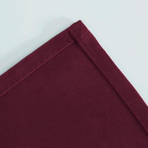 Image of LEMOMO Blackout Curtains 52 x 90 Inch Long Burgundy Red Curtains Set of 2 Panels Room Darkening Curtains for Bedroom and Living Room