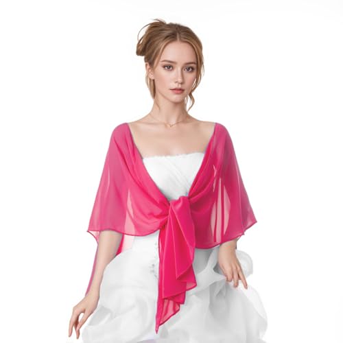 AUTTOGirl Foulard en mousseline de soie châles et enveloppements Étole festive pour robe de...