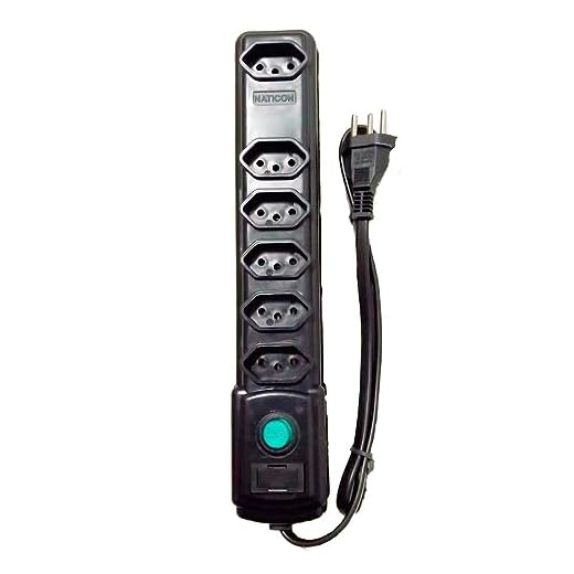 Bright Filtro de Linha c/Fusível 6 Tomadas Preto