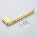 BATHSIR Gold Towel Holder, Bathroom Hand Towel Ring Brushed Brass Towel Bar Wall Mount Stainless Steel