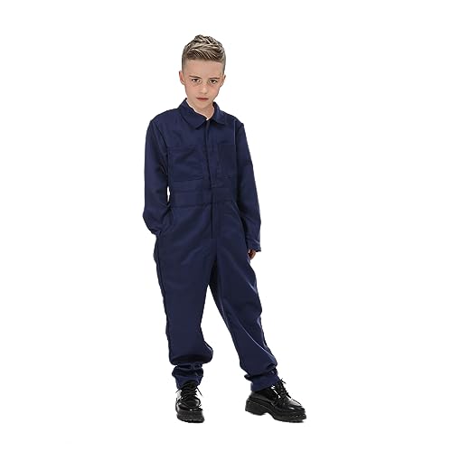 nezababy Michael Myers Costume Scary Killer Jumpsuit Boilersuit Horror Onesies Outfits Halloween Cosplay Murderer Overalls Suits Party Props (Blue Jumpsuit Medium)