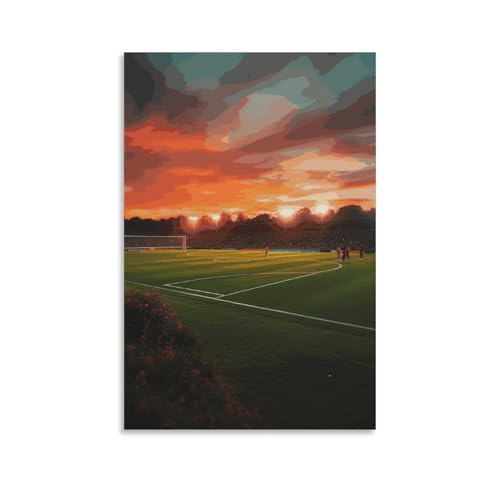 Terrain de football sur toile BVNMT tableau decoration moderne salon