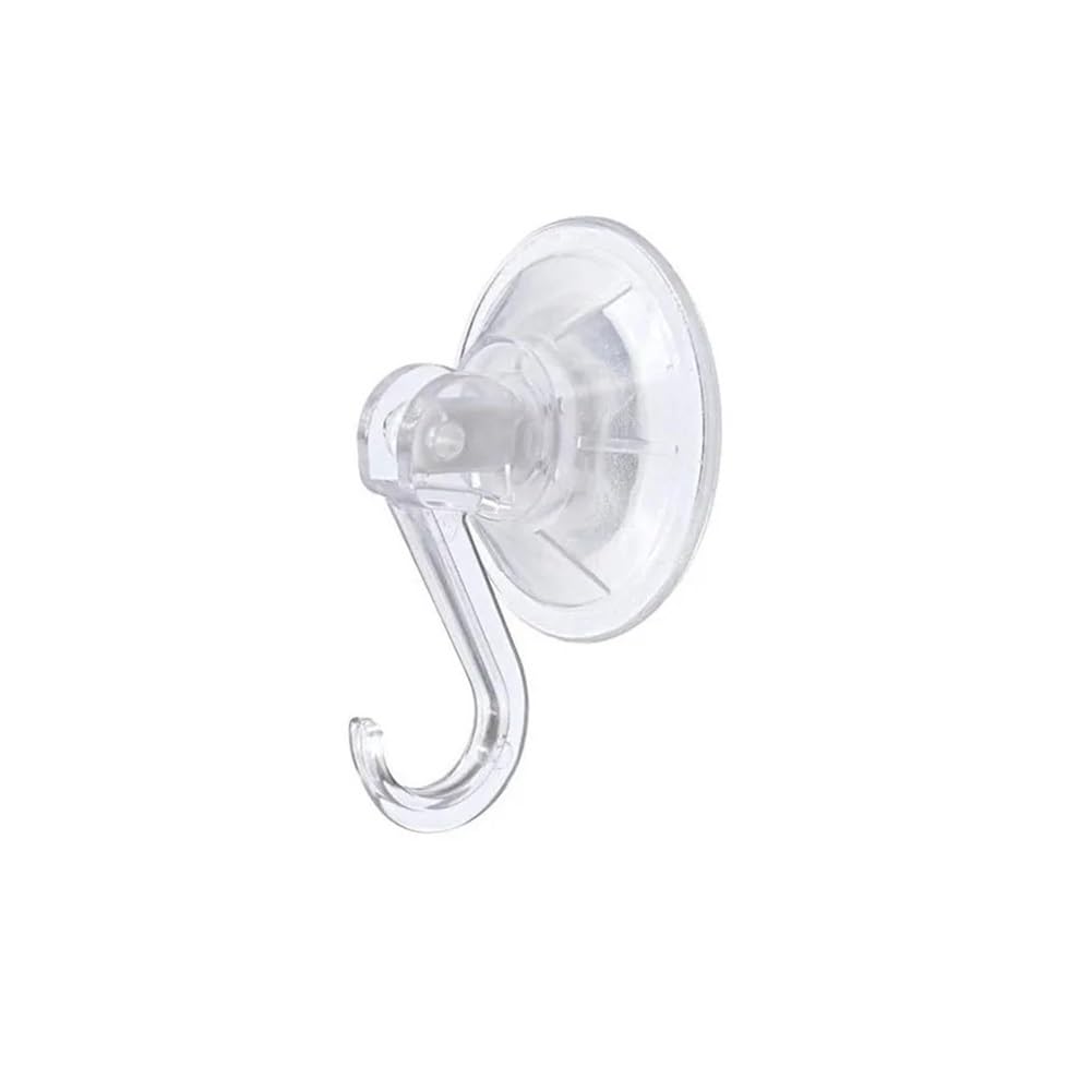 Gentryroo 5Pcs Clear Plastic Vacuum Suction Hook Punch Free Reusable Wall Hanging Fastener