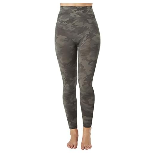 SPANX Look at Me Now Cropped Seamless Leggings Sage Camo SM - Regular