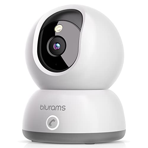 blurams Camara Vigilancia Wi-Fi Interior 2K, Cámara IP 360° Cámara Bebés,Camara Seguridad para Perros/Bebé/Ancianos,Visión Nocturna, Llamada One-Touch,Audio Bidireccional,Admite Tarjeta SD y Cloud