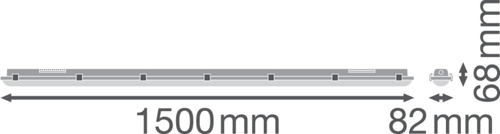 Ledvance Réglette LED Étanche Imperméable 81W 11000lm - 840 Blanc Froid | 150cm
