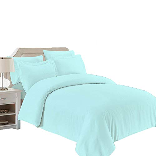 BedDecor King 600TC Wonderful 100% Egyptian Cotton 5PCs Duvet Set,Light Blue