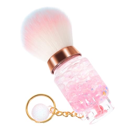 minkissy Travel Makeup Brush Blush Powder Brush Keychain Fashion Gas Bottle Shape for Easy Applicati