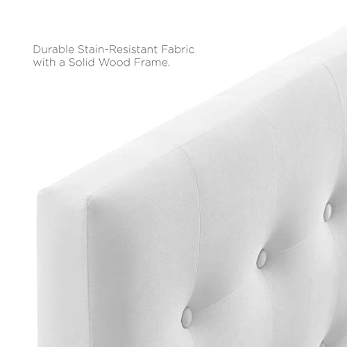 Modway Emily Queen Biscuit Tufted Performance Velvet Headboard, White #TOP6
