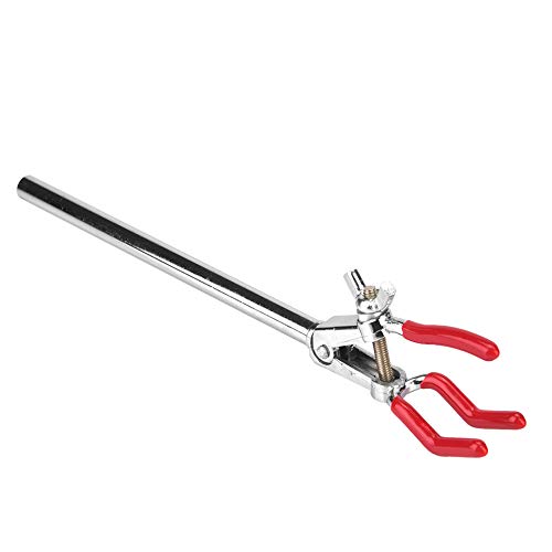 3 Finger Lab Clamp, Zinc Alloy Three jaw Clamp for Retort Stand, Electroplated Condenser Holder for Laboratory Flask (Small)