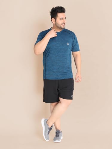 Image of CHKOKKO Men Shorts for Gym Sports or Running | Dry-Fit Fabric Single Layered Active Summer Workout Wear Knee Length Regular Fit | Elastic Waist with Front and Back Pockets