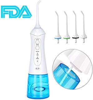 Cordless Water Flosser,Nicefeel IPX7 Waterproof 3-Mode USB Rechargable Professinal Portable Power Dental Flossers Oral Irrigator with 4 Jet Tips for Braces and Teeth Whitening for home