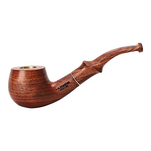 MUXIANG Pipe à tabac faite à la main en poirier 9 mm avec boîte d'accessoires AD00082