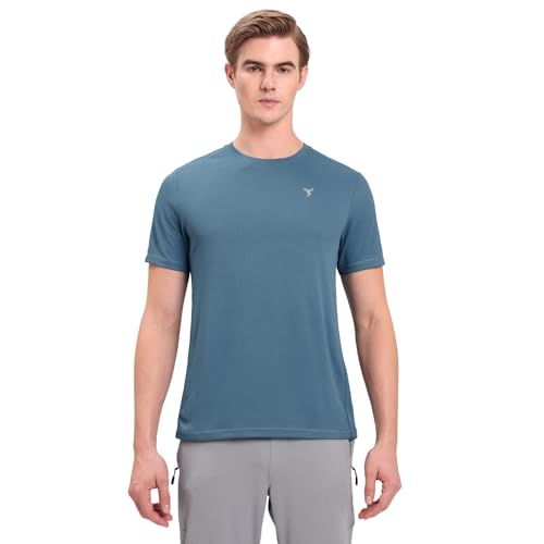 Image of TECHNOSPORT Men's Polyester Regular Fit T-Shirt