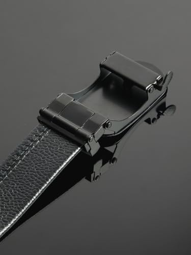 Image of ZEVORA Men's Auto Lock Buckle Leather Belt for Men, Formal /Casual,Autolock 01