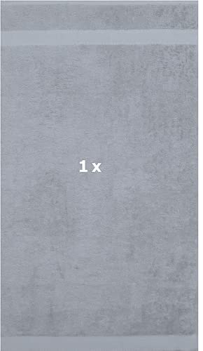 Extra Large Bath Sheet 100 x 200 cm Super Jumbo Big Bath Sheets Towels Beach Body Wrap XL Bath Towels 600-GSM (Silver)